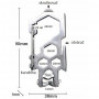 Multifunkční ocelová karabina - Multitool 9 cm