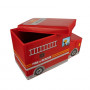 Multifunkční skládací úložný box na hračky a stolička 2v1 - hasičské auto