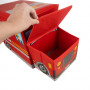 Multifunkčný skladací úložný box na hračky a taburetka 2v1 - hasičské auto