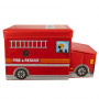 Multifunkčný skladací úložný box na hračky a taburetka 2v1 - hasičské auto