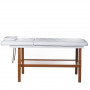 Nastaviteľný masérsky stôl Rest, 186 x 68 cm, biely