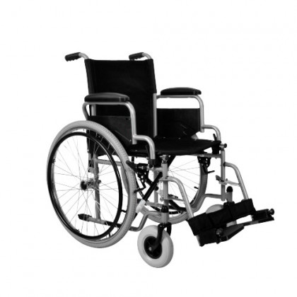 Oceľový invalidný vozík Cruiser Basic, šírka sedadla 42 cm, sivý