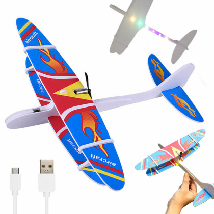 Penové lietadlo LED USB 27,5 cm