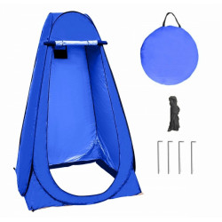 Plážový stan na převlékání a sprchování Modrý stan, 110 cm x 110 cm x 190 cm, modrý