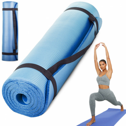 Podložka na cvičení a jógu 180 x 60 cm, modrá