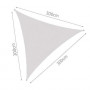 Záhradná slnečná clona/tieniaca plachta trojuholník šedá,  3 x 3 x 3 m