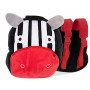 Predškolský batoh zebra 24 cm plyšový, čierna/červená