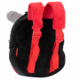Předškolní batoh zebra 24 cm plyš, černá/červená