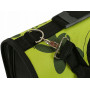 Přepravní taška pro psy a kočky, zelená s květy