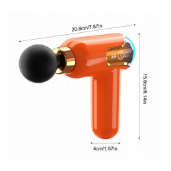 Přenosná masážní pistole s LED displejem LC-002, oranžová