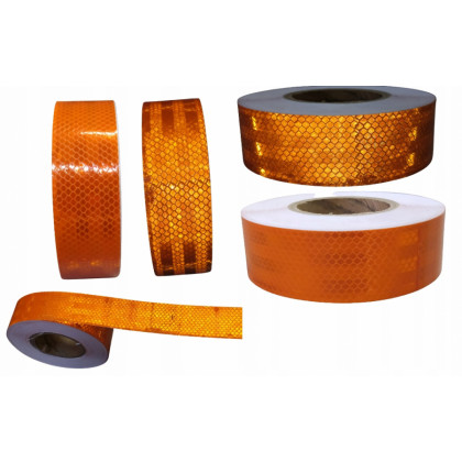 Reflexná páska pre označenie nákladných automobilov, oranžová 5,3 cm x 45 m