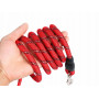 Reflexné lanové vodítko pre psov s polstrovanou rukoväťou 120 cm, červené