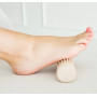 Dřevěný masážní váleček na nohy, chodidla, tělo s gumou, AntiSlip C, 19 x 4,5 cm