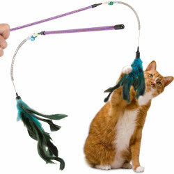 Rybářský prut pro kočky - chrastítko na hraní