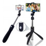 Selfie tyč s držákem na fotoaparát, stativem a ovladačem Bluetooth