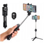 Selfie tyč, stativ s bluetooth ovladačem 3v1