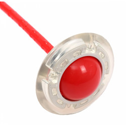 Skákající LED osvětlená obruč Hula Hoop na noze, ruce, červená