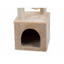 Škrabadlo pro kočky s tunelem a sisalovými sloupky, 92 cm, béžová barva