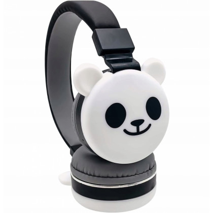 Bezdrátová sluchátka bluetooth pro děti Panda, černá
