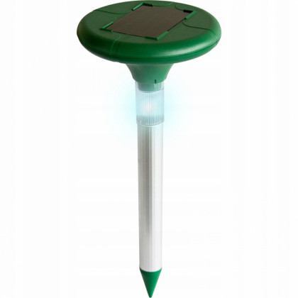 Solárny odpudzovač krtkov s LED lampou 2 ks