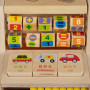 Auto z dreva, 7 vzdelávacích prvkov  - edukačná hračka 7v1