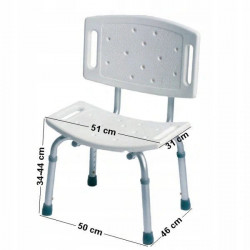 Výškově nastavitelná sprchová židle 36 - 46 cm