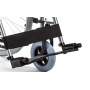 Oceľový invalidný vozík - šírka sedadla - 46 cm, chróm lesklý