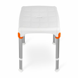 Čtvercová sprchová židle KING BSTA 20 bílá, 30,5 cm x 30,5 cm