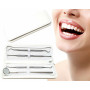 Profesionálne zubné, stomatologické nástroje 4-dielna sada na ústnu hygienu