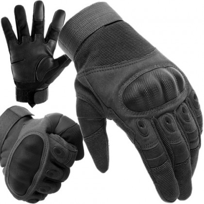 Taktické rukavice na prežitie veľkosť L, čierne