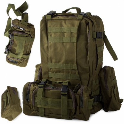 Taktický vojenský batoh na prežitie 45l, zelený