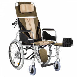 Invalidní vozík ALH 008 béžový - šířka sedadla 43 cm