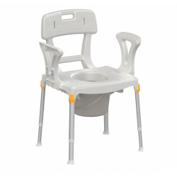 Toaletní a sprchová židle/stolička s kbelíkem King, nosnost 150 kg