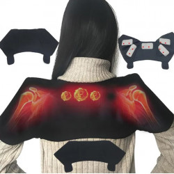Turmalínový magnetický pás na ramena a krk Ramena, černá