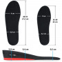 Vložky do topánok na zvýšenie postavy 4 až 5 cm Air Red Black, L (40-43)