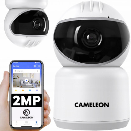 Vnútorná otočná kamera Cameleon s Wifi 2MPX, biela