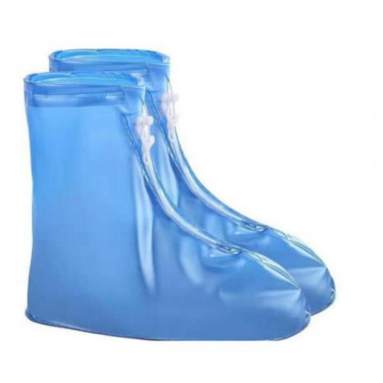 Vodeodolné návleky do dažďa - modré, veľkosť XL, krátke