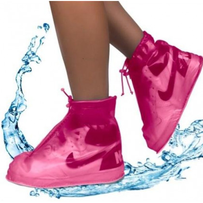 Nepromokavé boty do deště - růžové, velikost XL, krátké