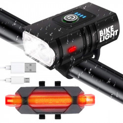 Vodotěsné přední a zadní světlo na kolo s nabíjením přes USB BC-100