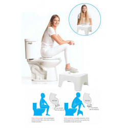 Toaletní sedátko pro optimální polohu při vyprazdňování