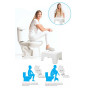 Toaletná WC stolička pre optimálnu polohu počas vyprázdňovania