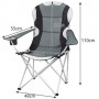 Záhradná a kempingová stolička Chair, nosnosť 120 kg, sivá