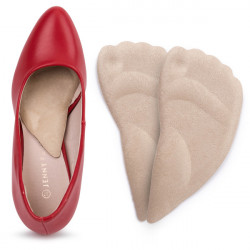 Nárazuvzdorné polobotky do dámské obuvi na vysokém podpatku, 1 pár (2ks), béžová barva