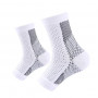 Kompresné ponožky na členok s otvorenou špičkou, biele - S/M