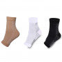 Kompresné ponožky na členok s otvorenou špičkou, biele - S/M