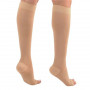 Kompresní ponožky s otevřenou špičkou unisex, nude L/XL (40-46)