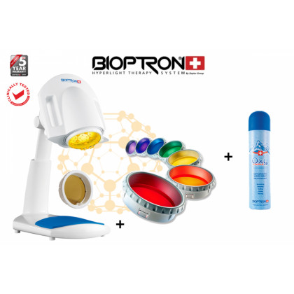 Biolampa Bioptron Pro 1 stolový stojan + kolorterapia + Oxy sprej
