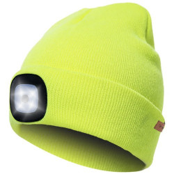Čepice s LED světlometem, dobíjecí - žlutá