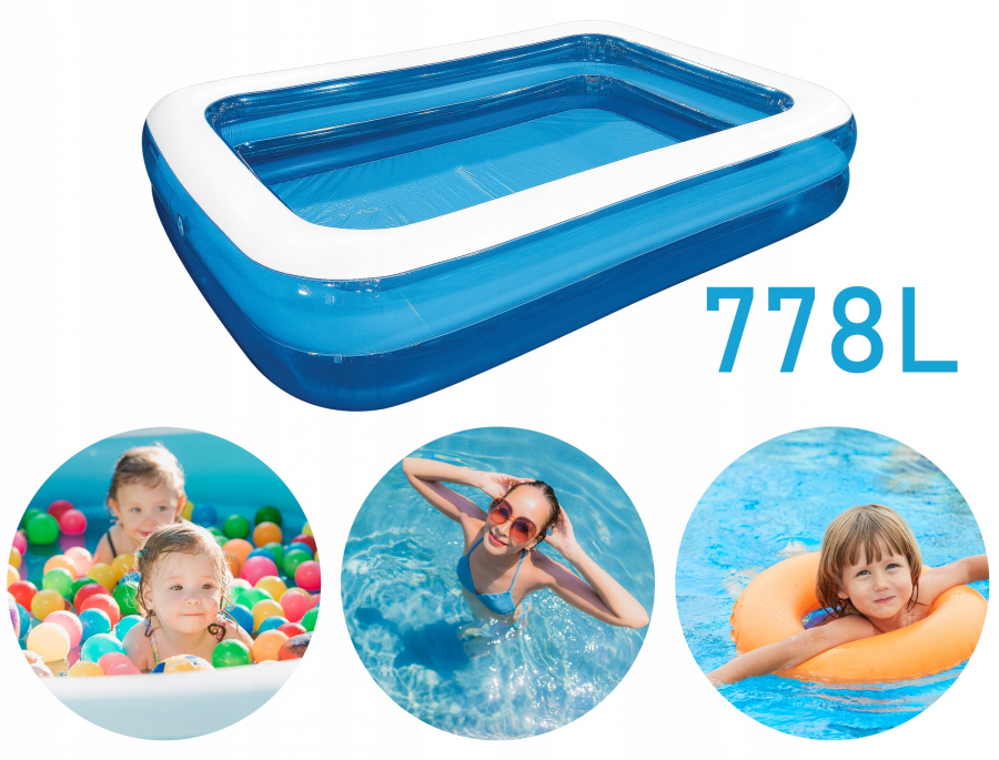 Nafukovací záhradný bazén pre deti a dospelých Pool, 250 x 160 x 45 cm Veľkosť: 250 x 160 x 45 cm